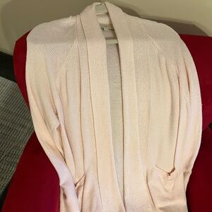 LOFT Soft Pink Cardigan Sweater Large